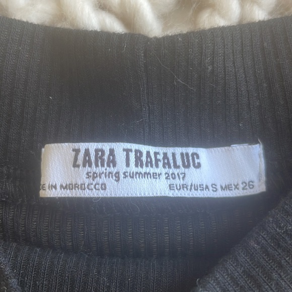 Zara Trafaluc Ribbed Black Tank, Size S - Picture 6 of 6